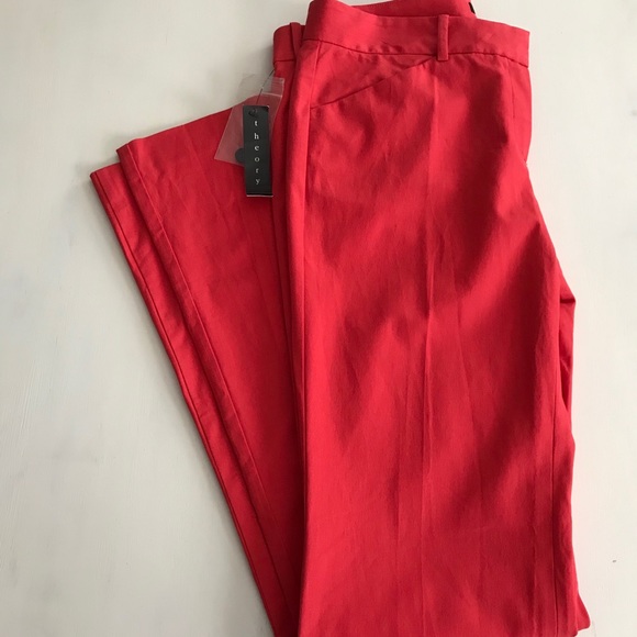 Theory Max C BiStretch Primary Red Pants Size 10 - Picture 4 of 7